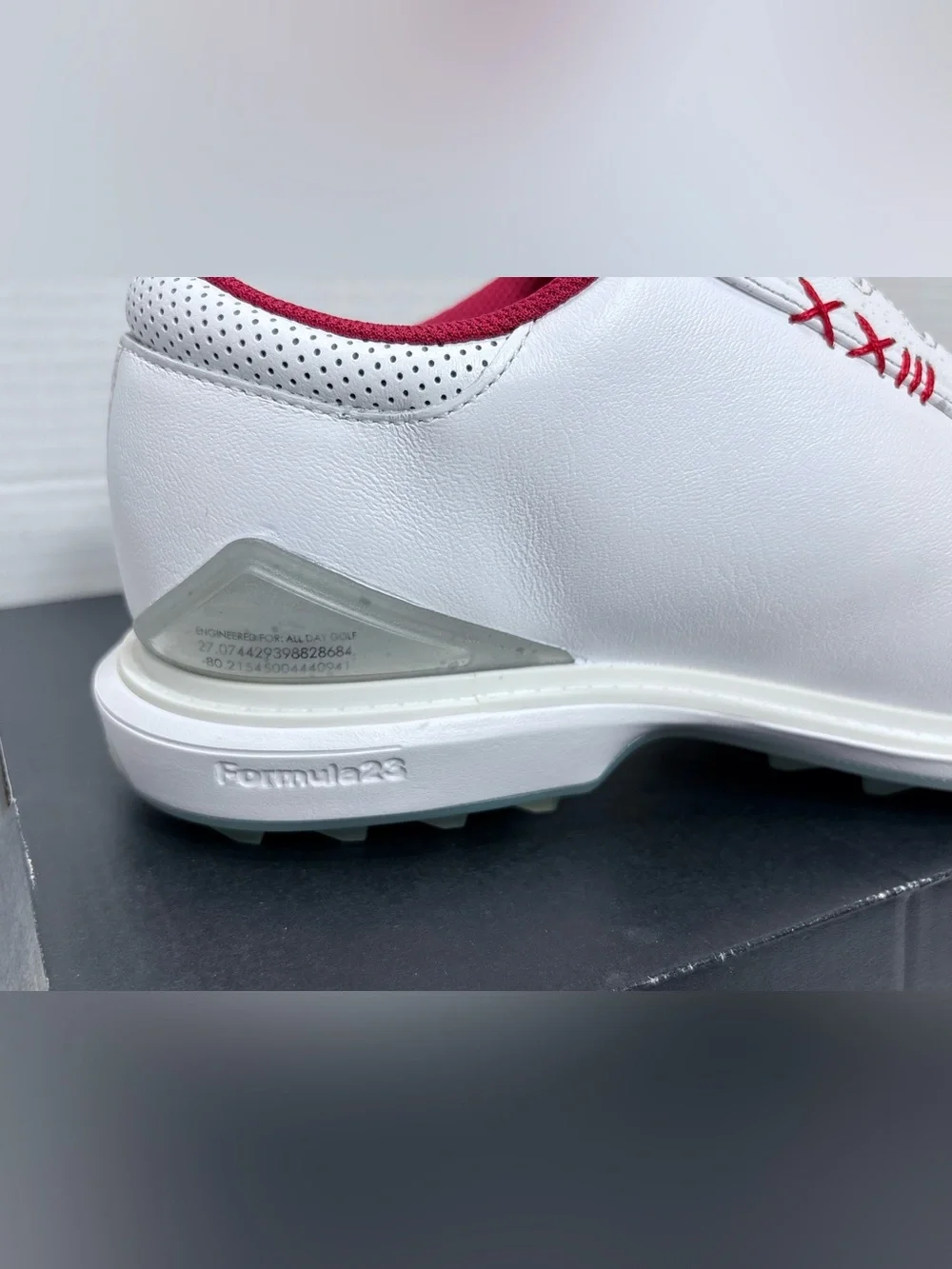 Jordan Men’s White & Red Athletic Golf Shoes